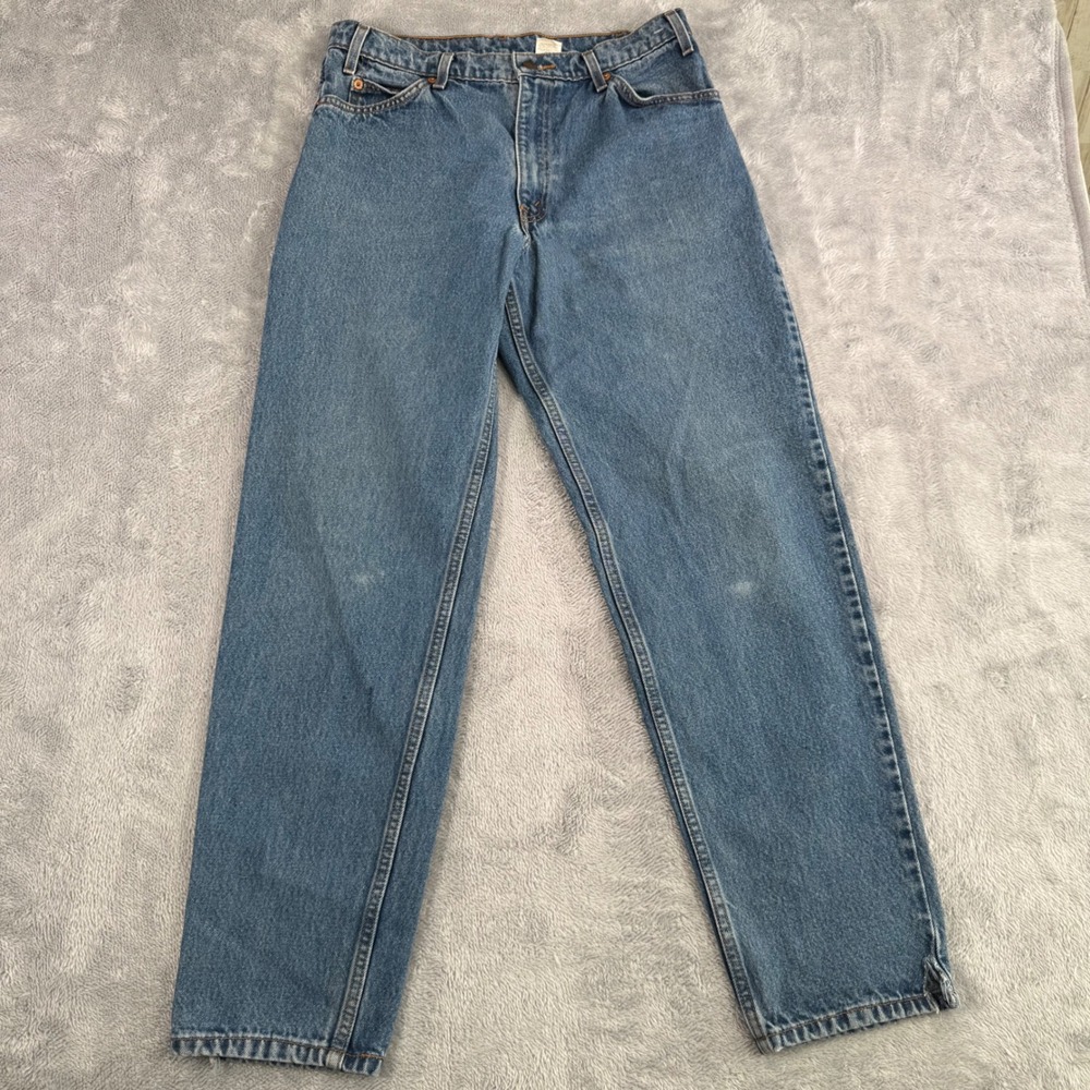 VTG Levi's Jeans Men 34x32 Blue 550 Relaxed Fit Orange Tab Tapered Leg 90's Y2K